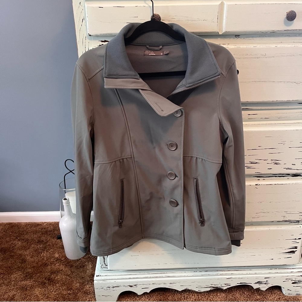 Prana Women's Utility Jacket in light green. Size medium.
